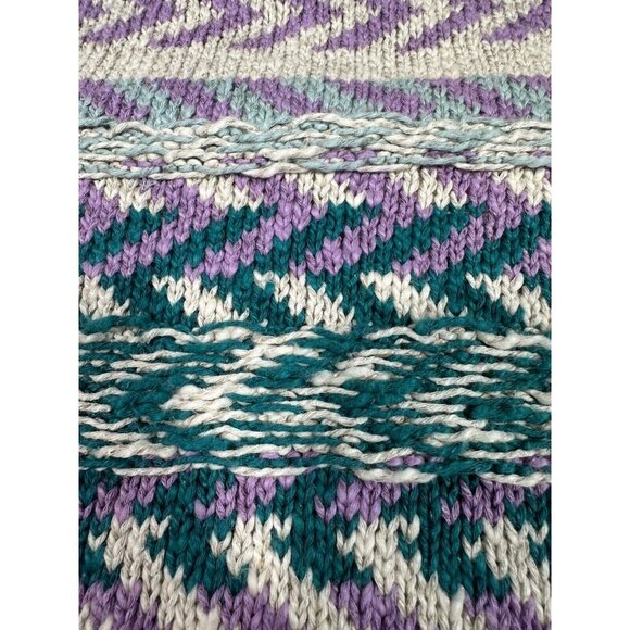 Poles Maison Montagut Sweater Womens Medium Purple‎ Textured Cotton Linen Jumper - Picture 10 of 13